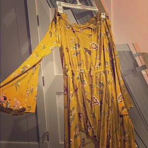 mustard romper with gorgeous skirt